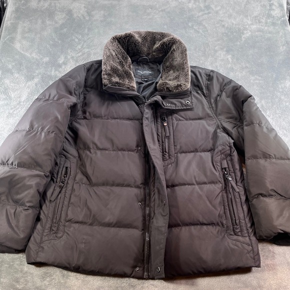 Marc New York Andrew Marc Other - Marc New York Andrew Marc Mens XL Black Puffer Jacket Fur Collar Hooded Coat